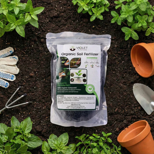 Black Organic Soil Fertilizer for Home Gardening