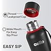 cello duro kent insulated stainless steel flask water bottle for daily use 750 ml, black| isi certified double wall vacuum insulated 24 hours hot & cold thermos water bottle for office, gym & travel