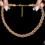 Elegant Tri-Color Braided Twisted Rope Necklace