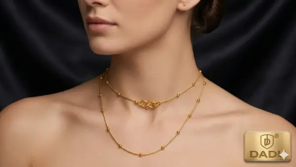 premium gold plated beaded chain anti tarnish