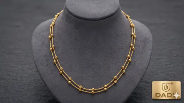 premium gold plated beaded chain anti tarnish