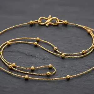 img coGold Plated Beaded Chain for Women | Anti-Tarnish Daily Wear | Savstore