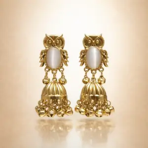 korean fashion organic molten gold pearl grid studs