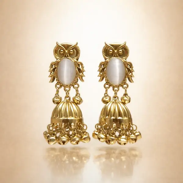 korean fashion organic molten gold pearl grid studs