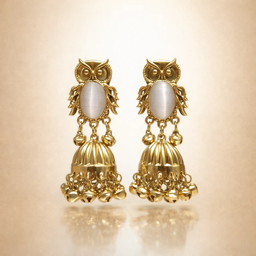 korean fashion organic molten gold pearl grid studs