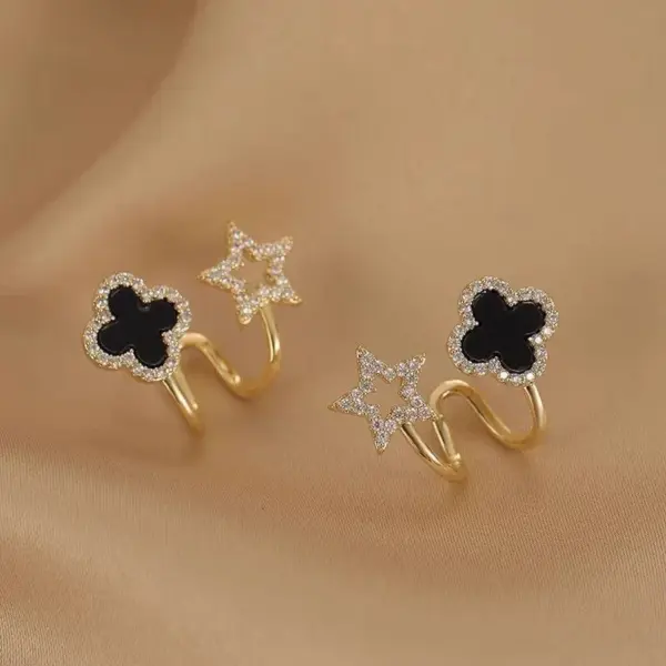 korean fashion organic molten gold pearl grid studs