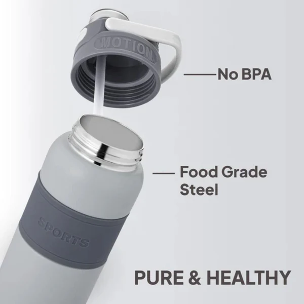 cello duro duet 900 ml thermosteel water bottle 24 hours hot & cold